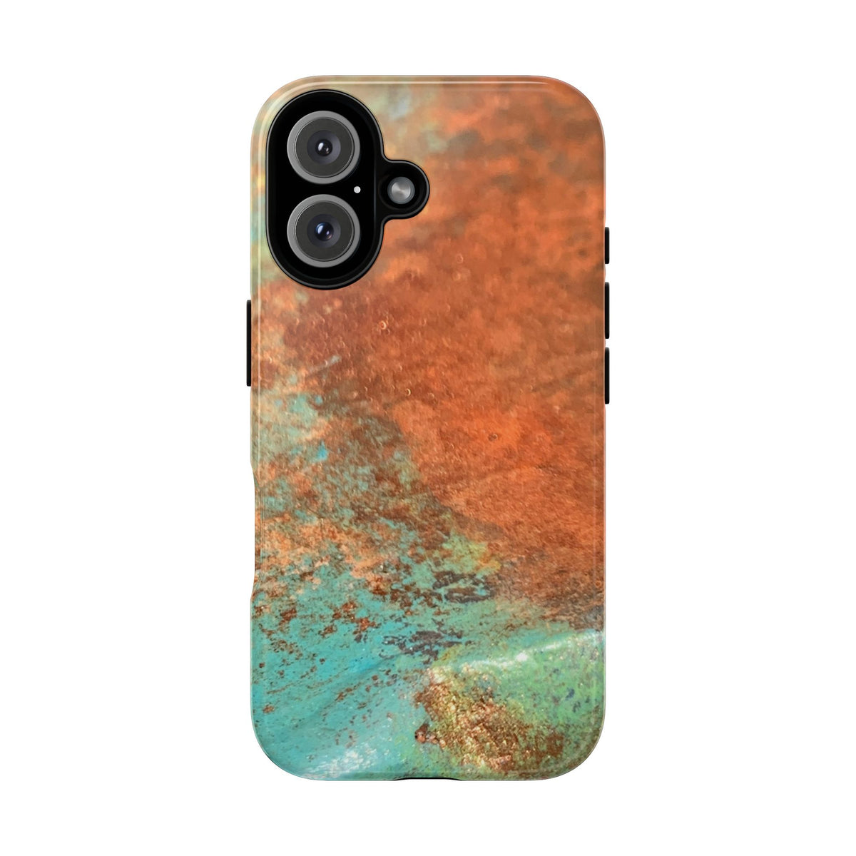 iPhone Case TOUGH - Copper & Patina Original Abstract Artwork - for sizes X through 17ProMax
