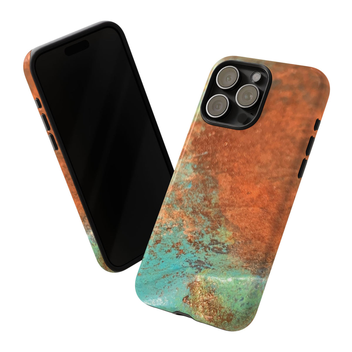iPhone Case TOUGH - Copper & Patina Original Abstract Artwork - for sizes X through 17ProMax