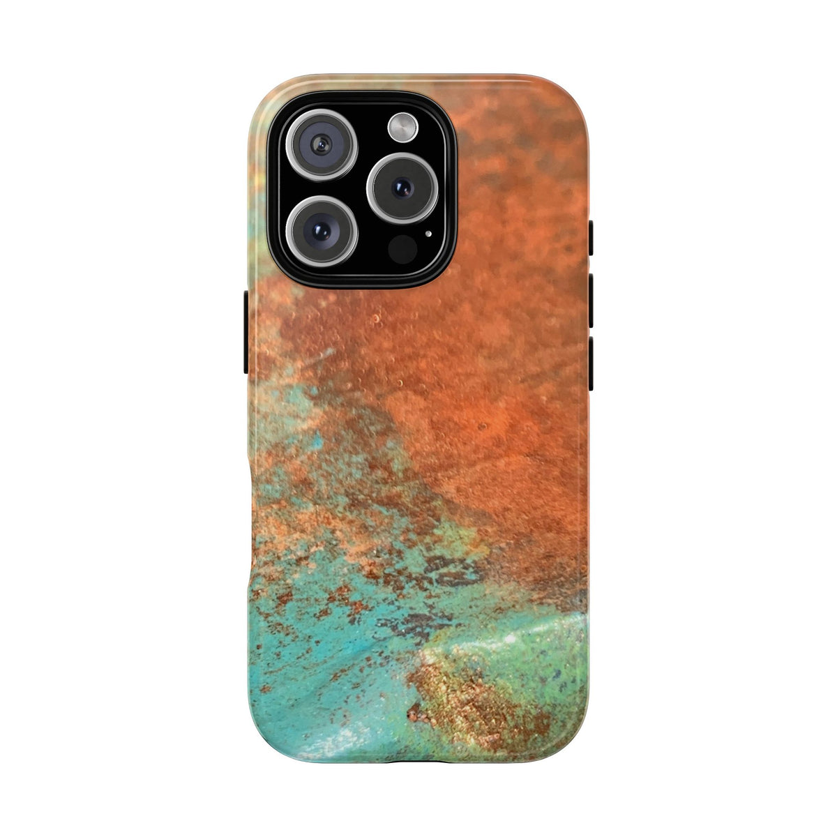 iPhone Case TOUGH - Copper & Patina Original Abstract Artwork - for sizes X through 17ProMax