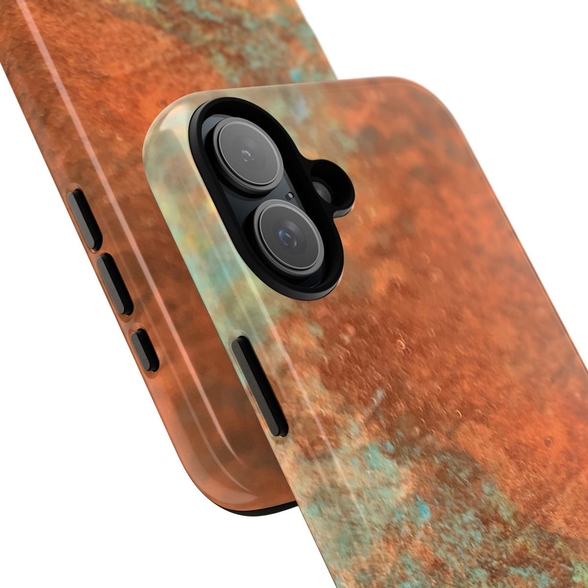 iPhone Case TOUGH - Copper & Patina Original Abstract Artwork - for sizes X through 17ProMax