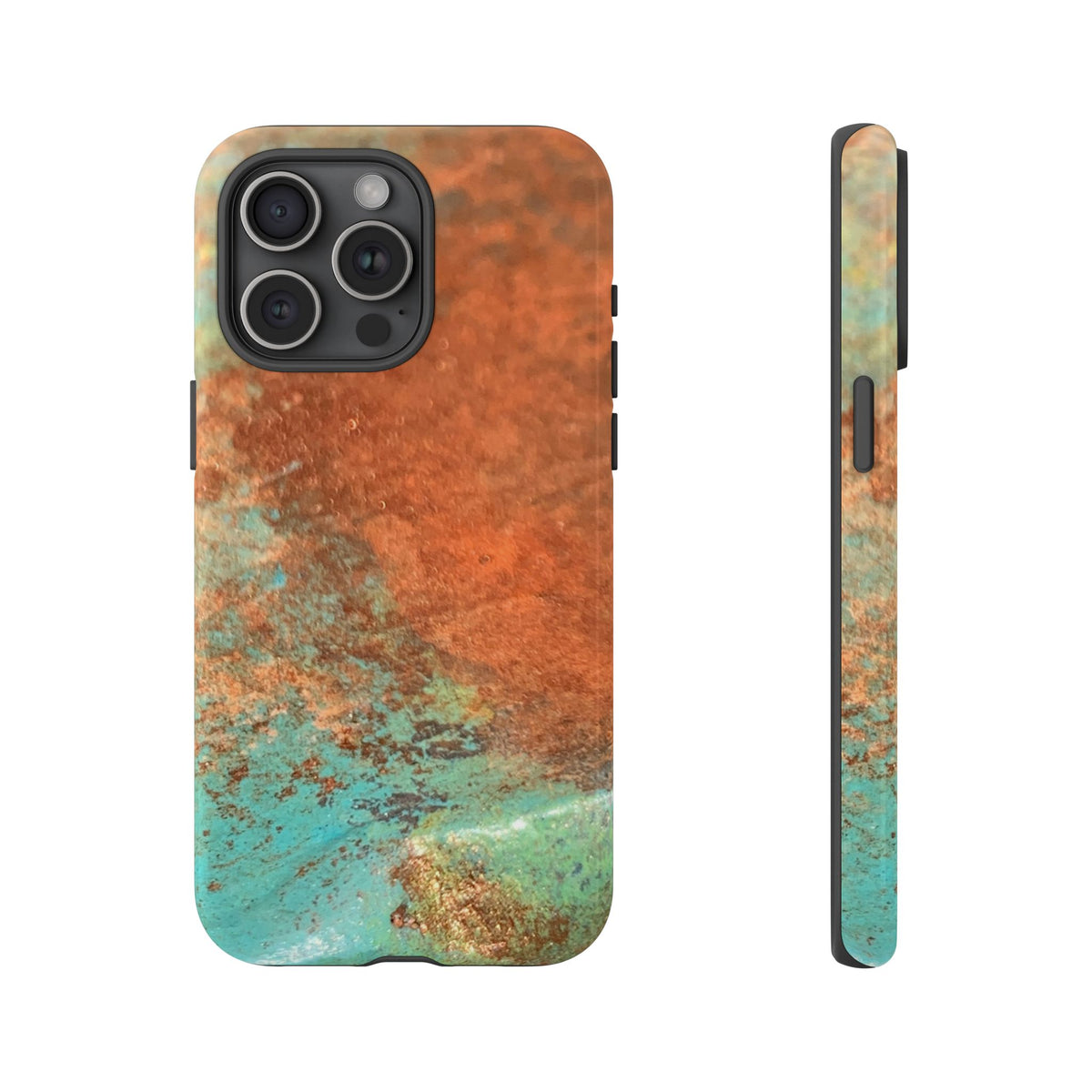 iPhone Case TOUGH - Copper & Patina Original Abstract Artwork - for sizes X through 17ProMax