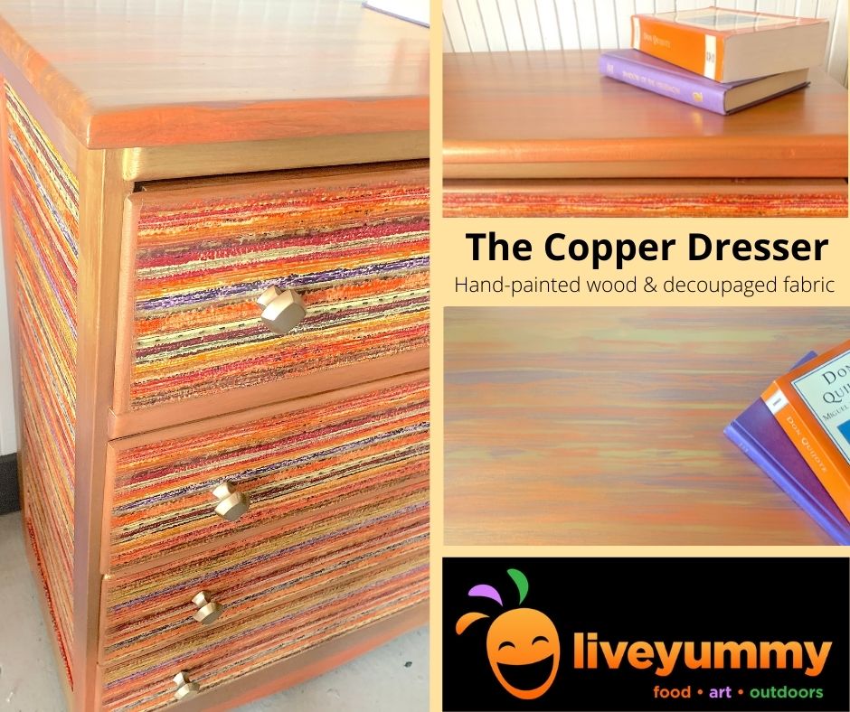 SOLD Copper Secretary Desk & Dresser