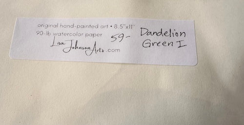 Dandelion Green I, Original Painting