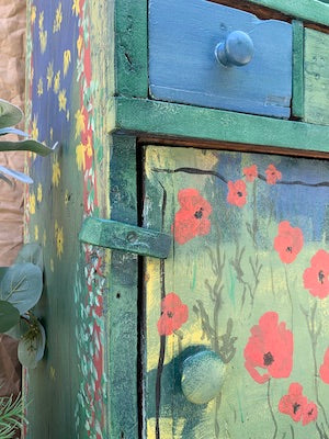 SOLD Rustic Poppy Cabinet
