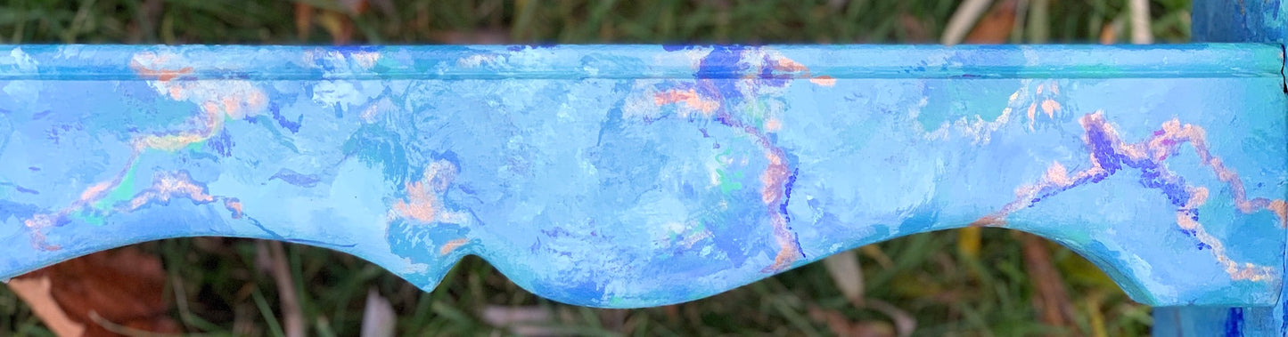 SOLD Copper Veined Blue Coffee Table