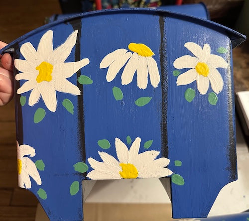 GroBox ~ White Daisies on Blue - Large Plastic