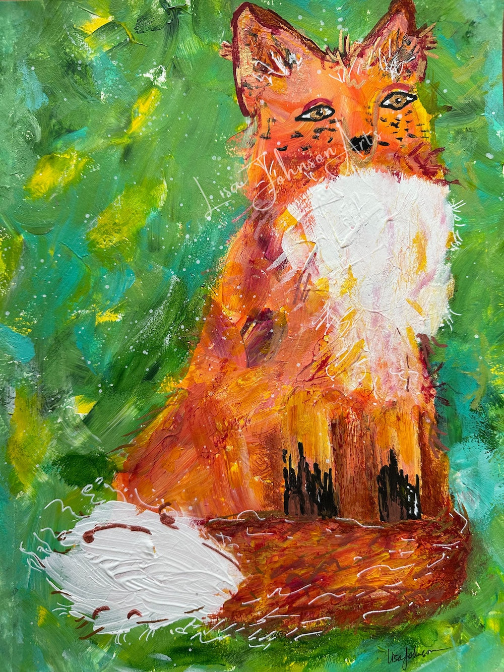 Smart Fox, Original Painting