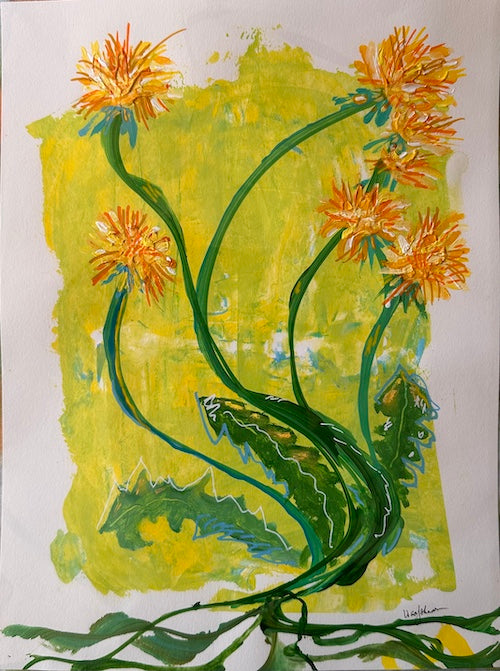 Dandelion Green II, Original Painting