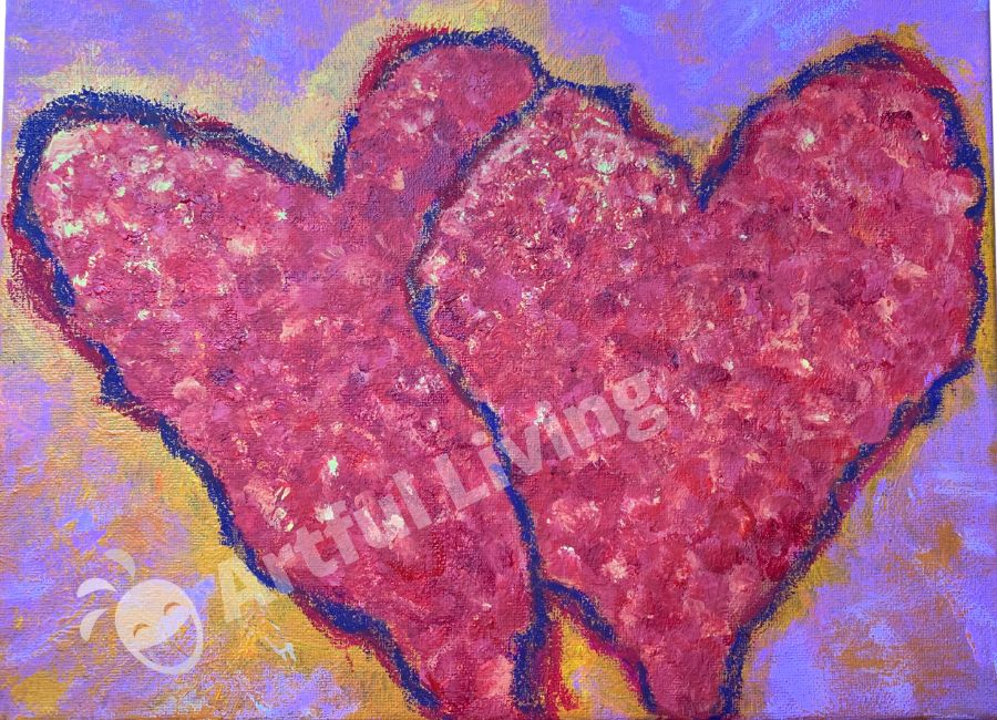 Hearts Pair 13"x9"