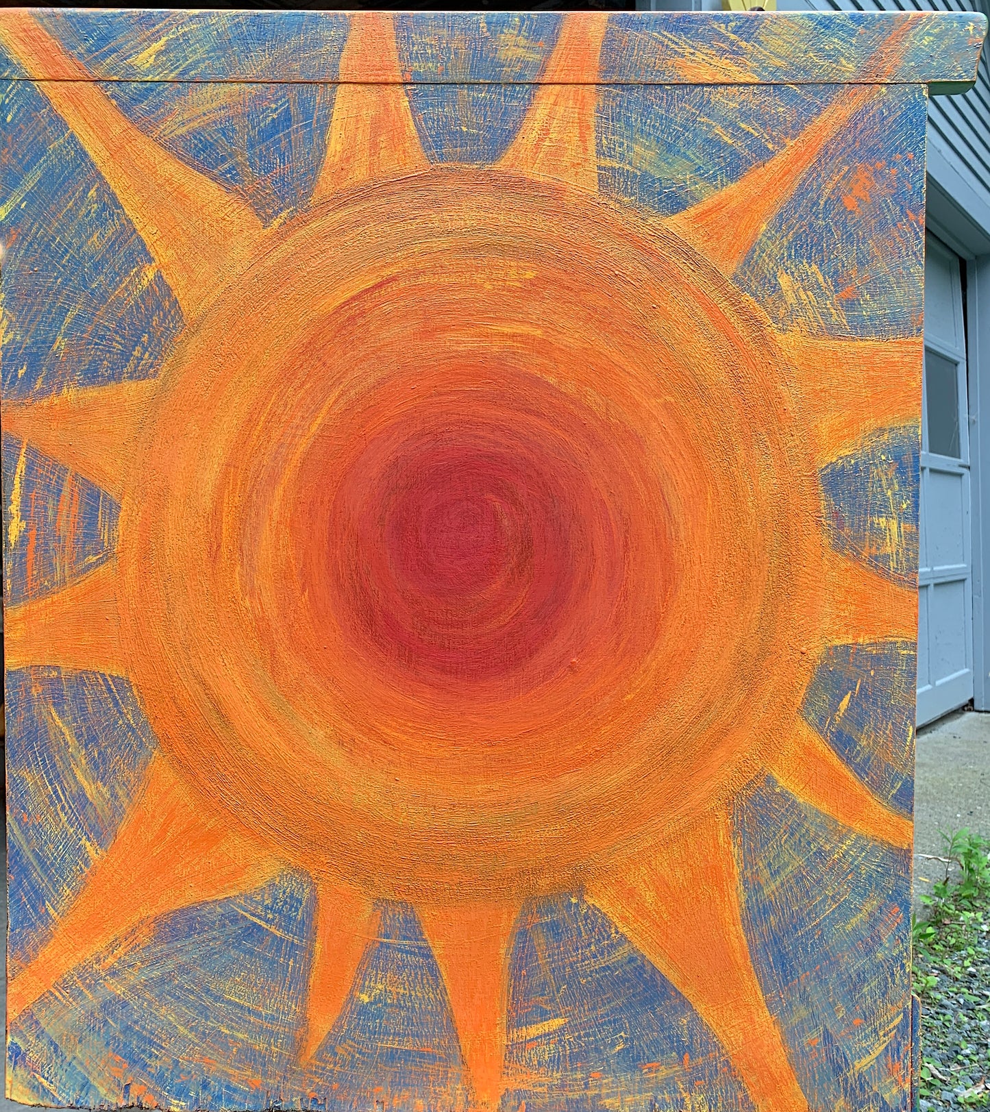 SOLD Sun Moon & Flowers File Cabinet
