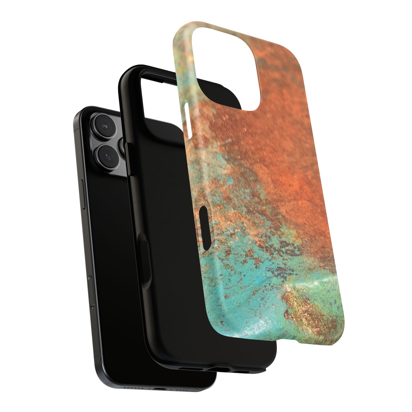 copper patina hand-painted design iphone case