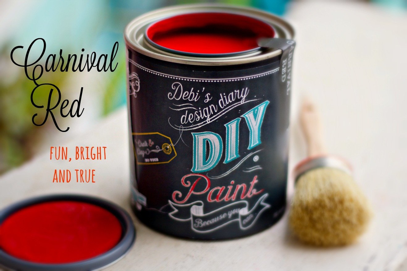 Carnival Red DIY Paint by Debi's Design Diary